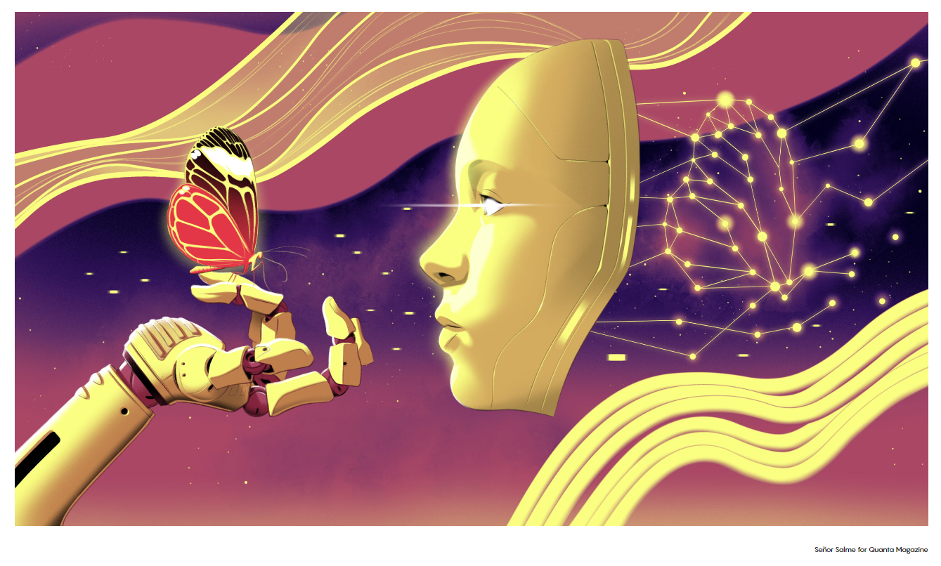 Self-taught AI