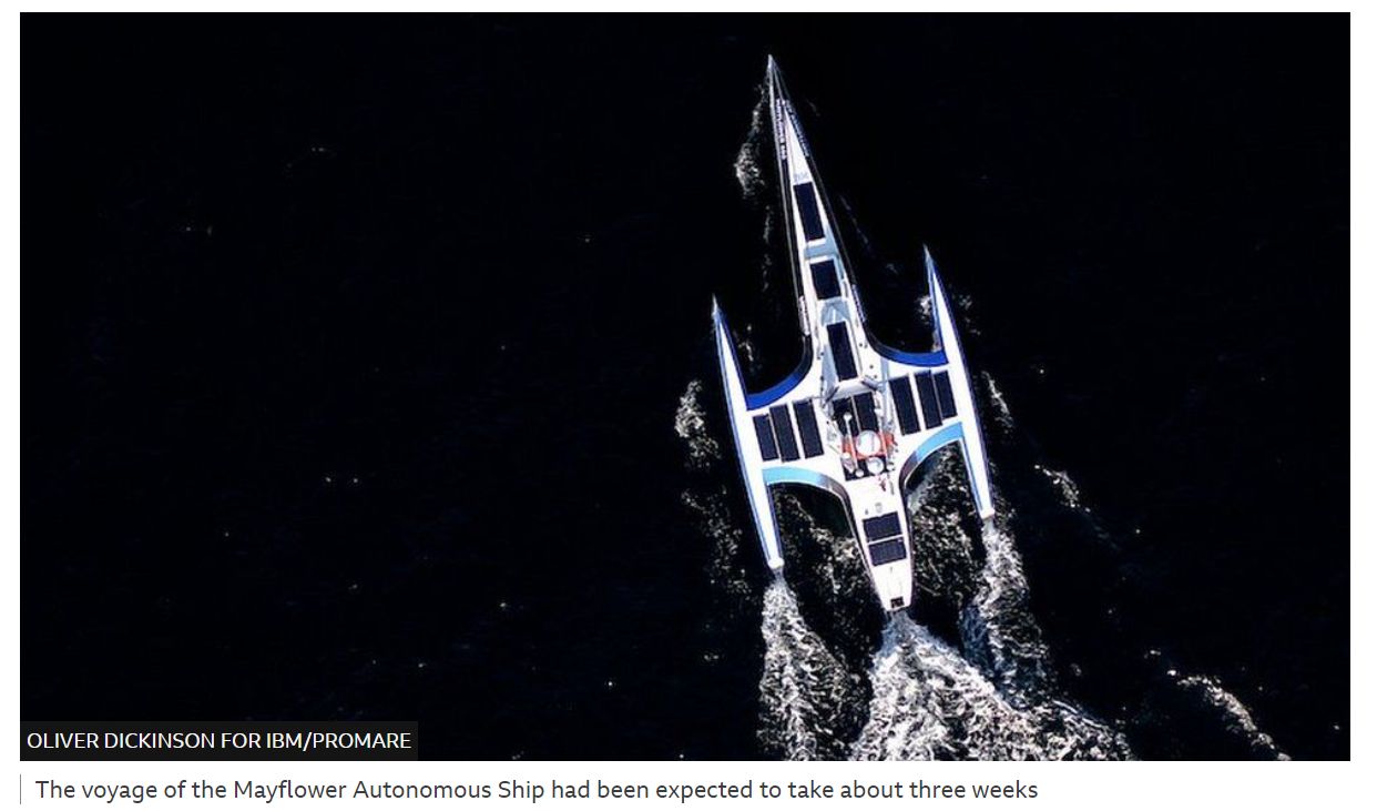 Mayflower autonomous AI ship Atlantic